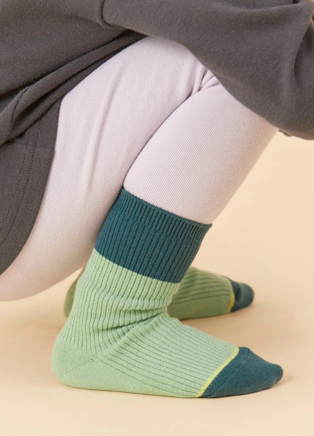 Easy-fit Color Block Socks 3 Color Set