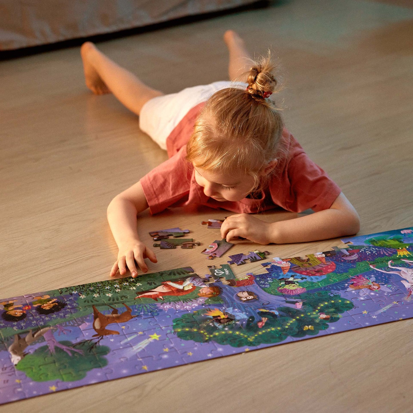 Hape Magic Forest Puzzle 200 Pieces Colorful Giant Long Puzzle