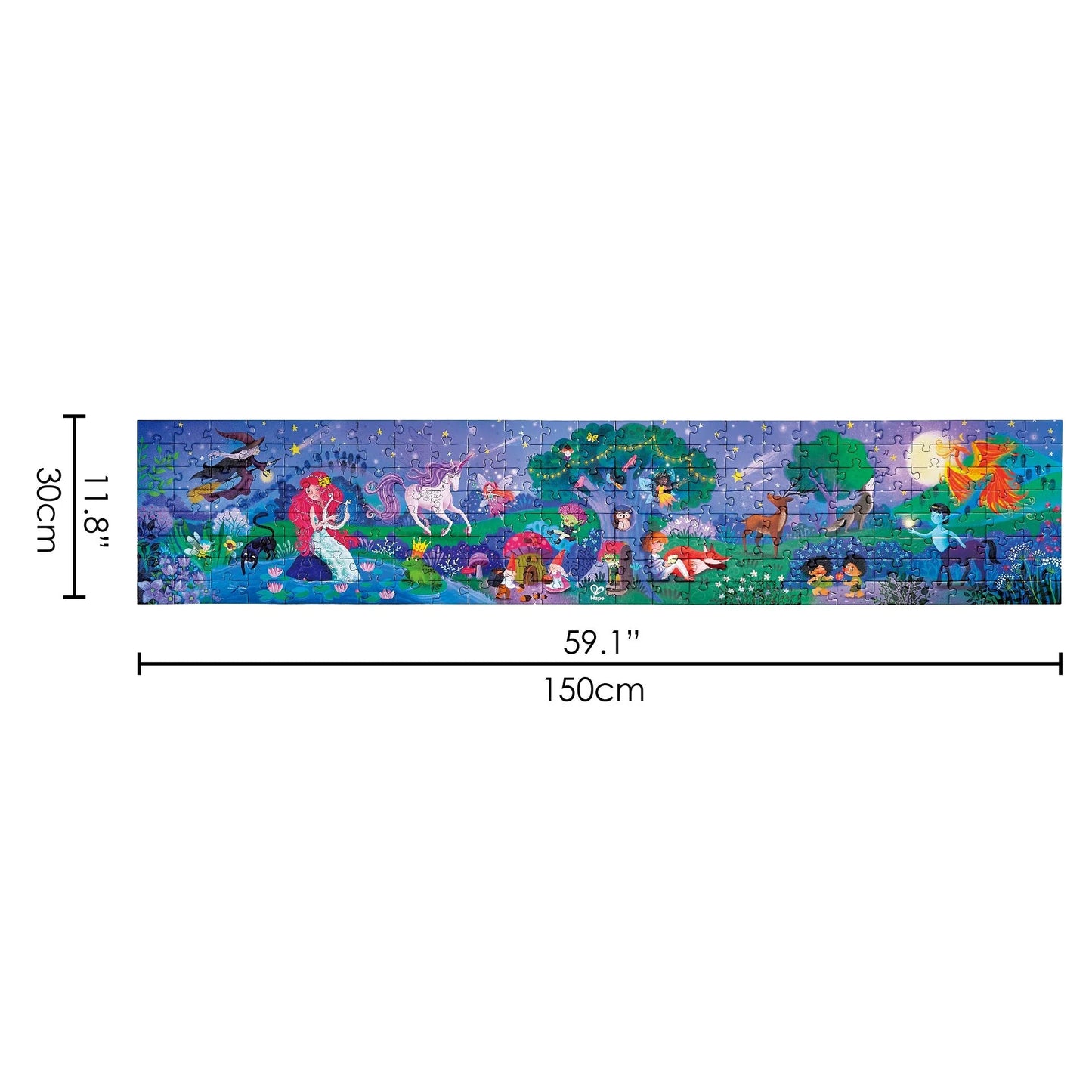 Hape Magic Forest Puzzle 200 Pieces Colorful Giant Long Puzzle