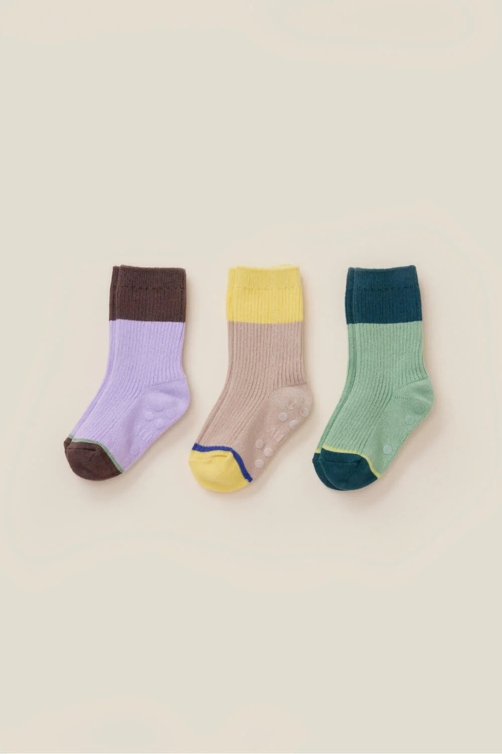 Easy-fit Color Block Socks 3 Color Set