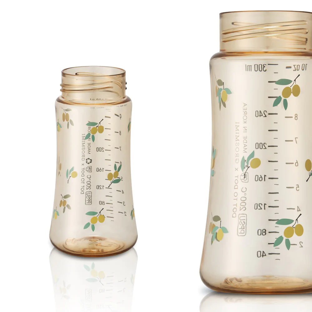 Grosmimi PPSU Baby Bottle 10oz (300ml) - Olive_White