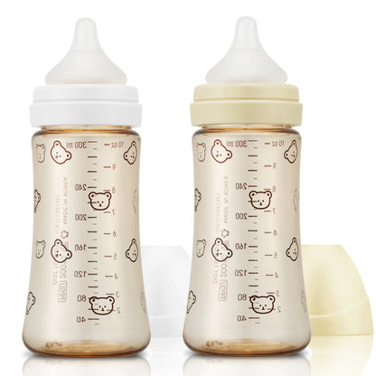 Grosmimi PPSU Baby Bottle 10oz (300ml) - Bear_Pure Gold