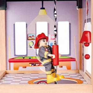 Hape Fire Station-Wooden Playset with Lights & Sounds For 3+