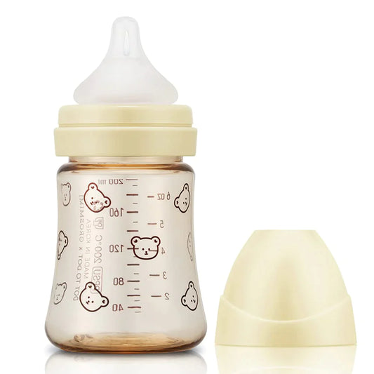 Grosmimi PPSU Baby Bottle 6oz (200ml) - Bear_White
