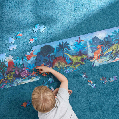 Hape Dinosaurs Puzzle 200 Pieces Colorful Giant Dinosaurs Long Puzzle