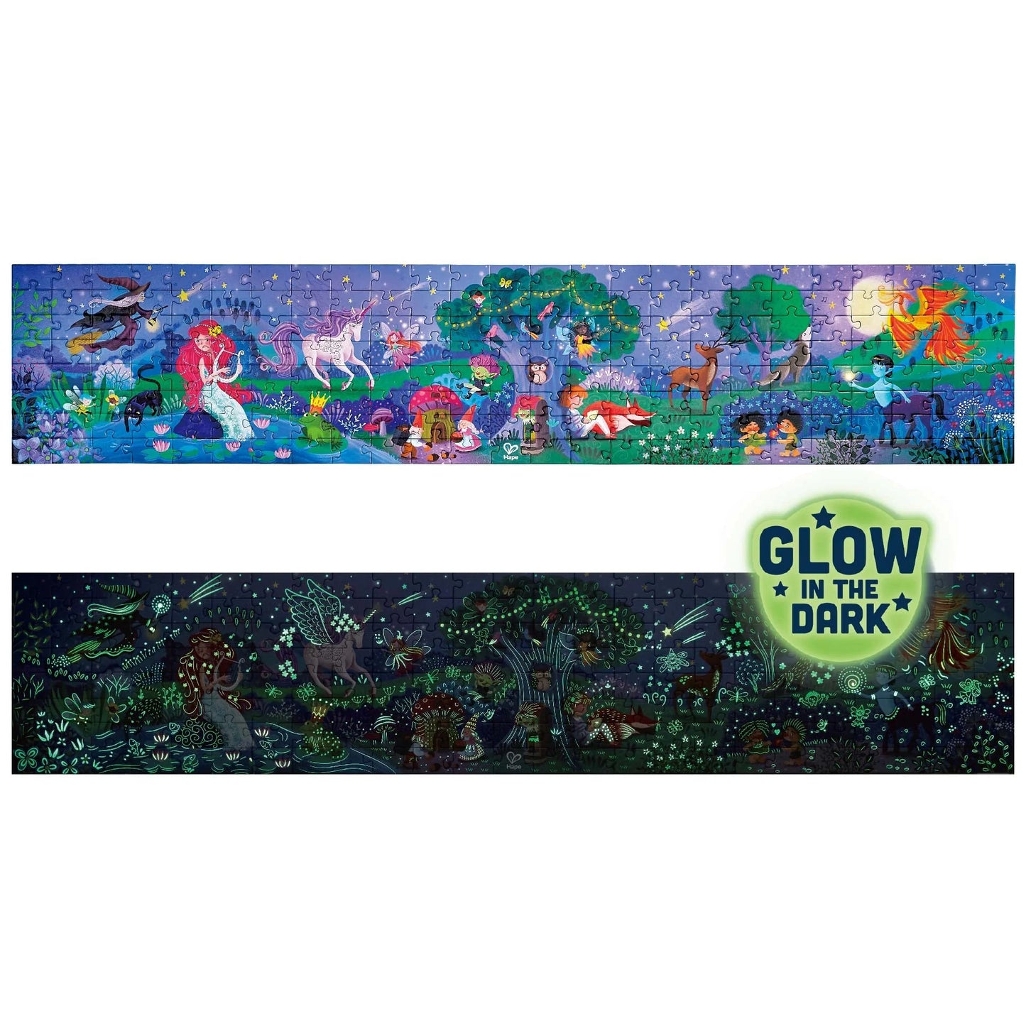 Hape Magic Forest Puzzle 200 Pieces Colorful Giant Long Puzzle