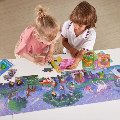 Hape Magic Forest Puzzle 200 Pieces Colorful Giant Long Puzzle
