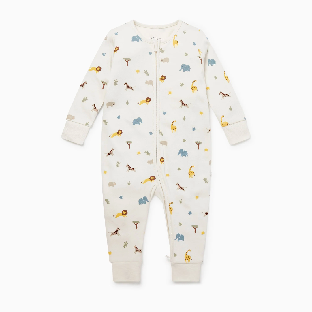Clever Zip Romper - Safari