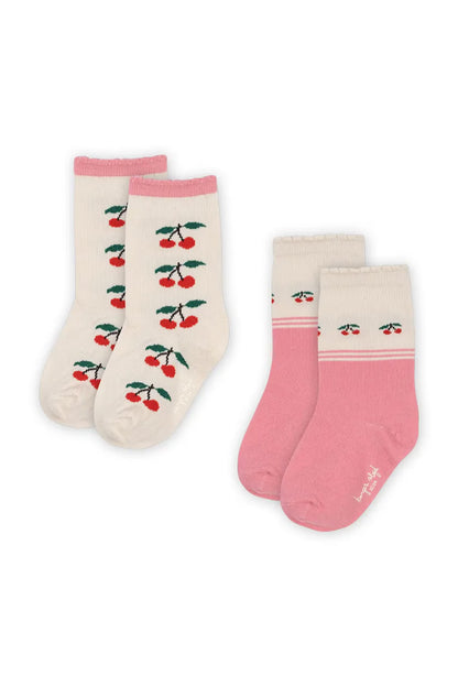 Jacquard Socks - Cherry Mix (2 Pack)