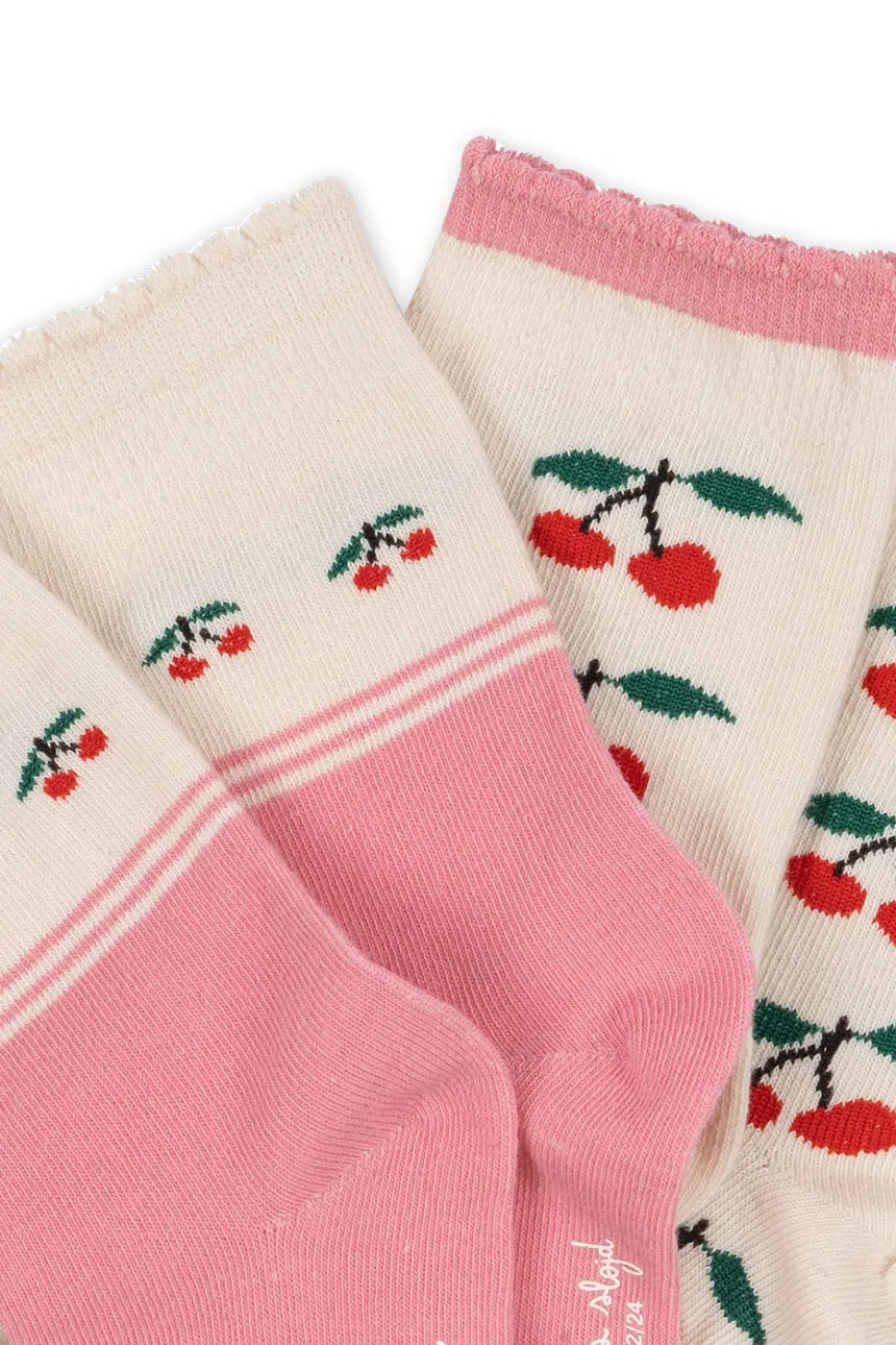Jacquard Socks - Cherry Mix (2 Pack)