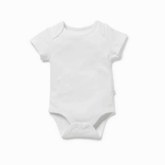 Short Sleeve Bodysuit - White