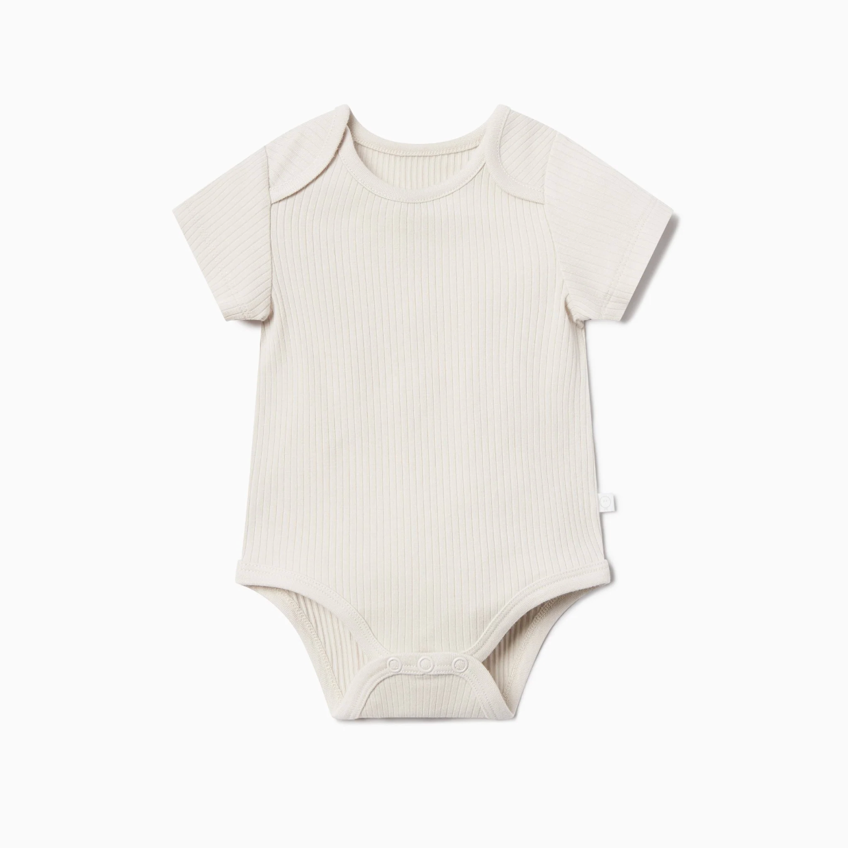 Ribbed Short Sleeve Bodysuit - Ecru