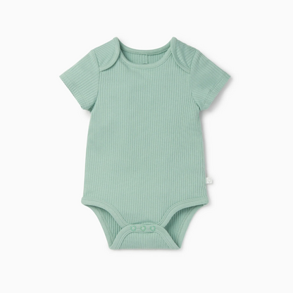 Ribbed Short Sleeve Bodysuit - Mint