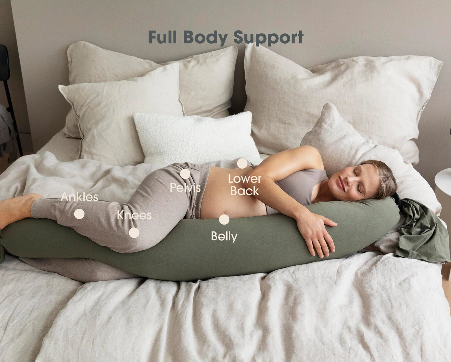 Pregnancy Pillow - Dusty Olive