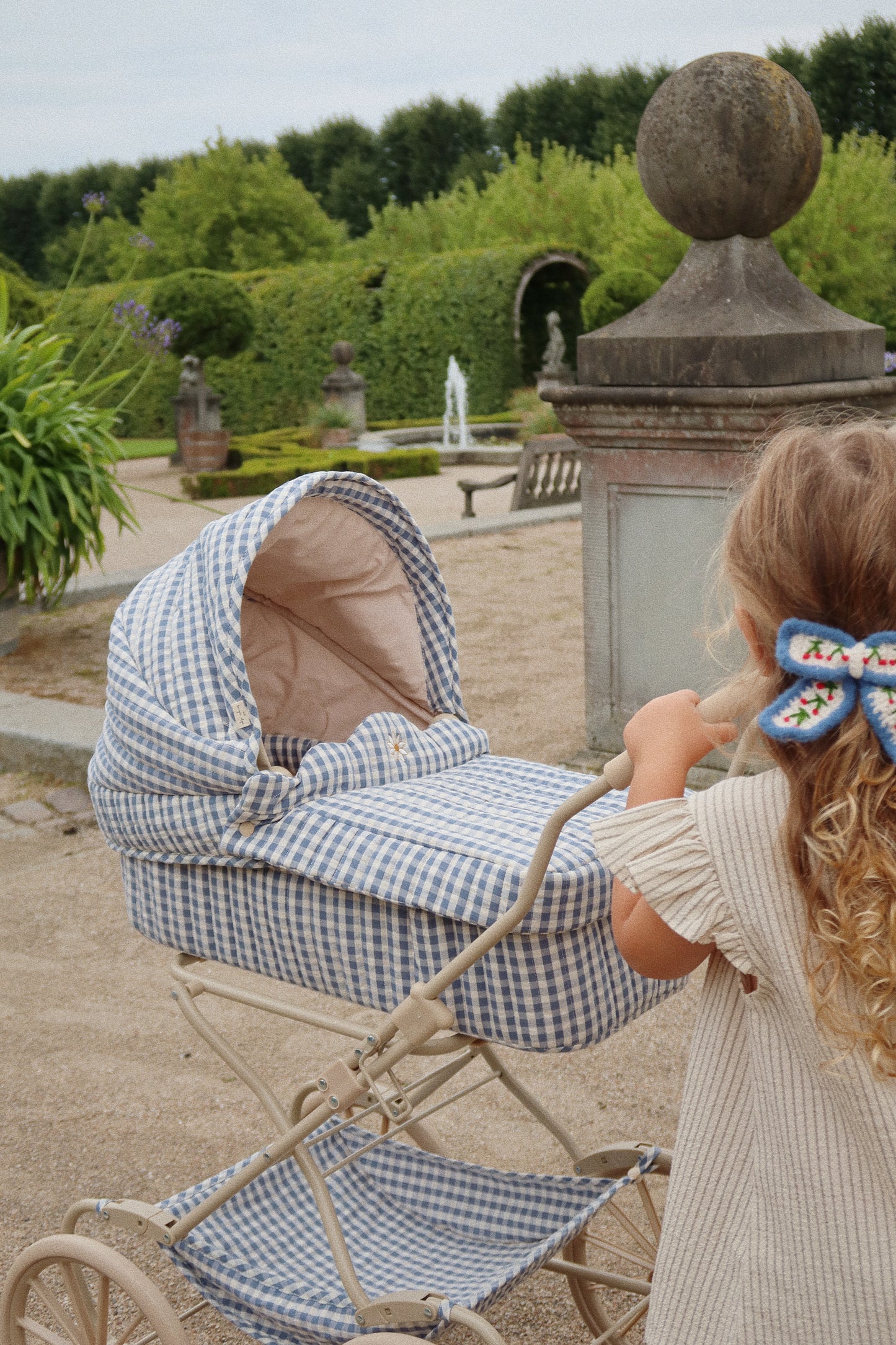 Cherry Crochet Bow Clip - Cherry