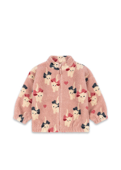 Jody Teddy Jacket Grs - Bow Kitty