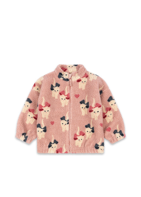 Jody Teddy Jacket Grs - Bow Kitty